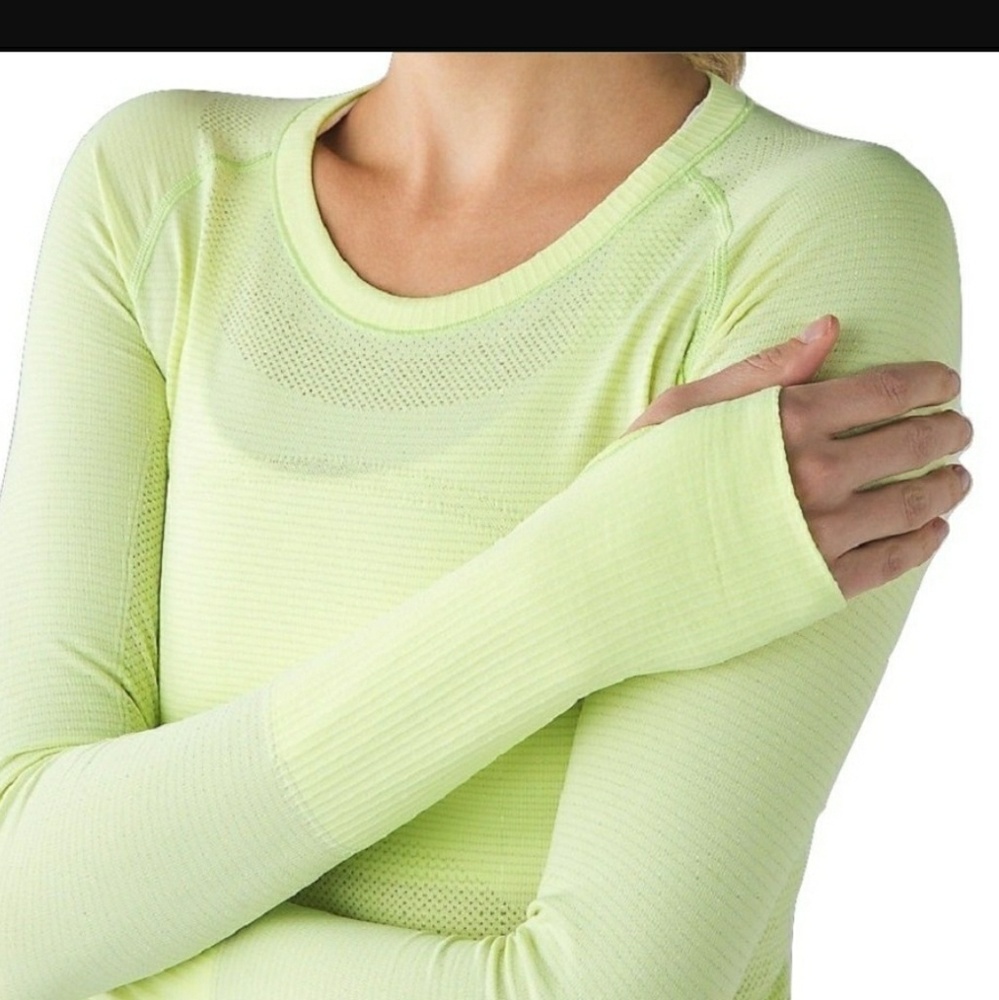 lululemon athletica Lime Long Sleeve Tee